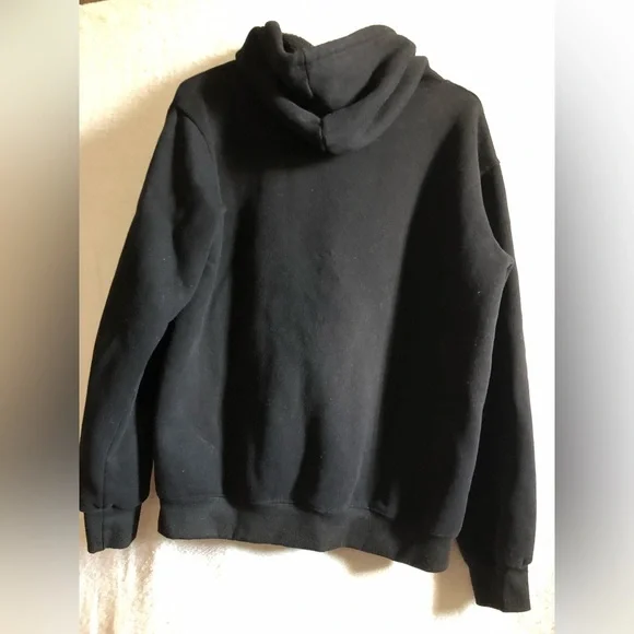 Ovo imitation gold owl black drawstring hoodie - Picture 3 of 3